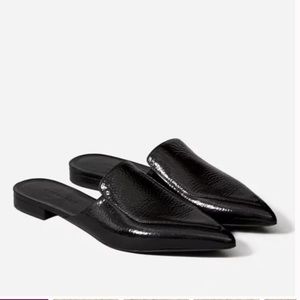Everlane Black Patent Mules - Size: 9